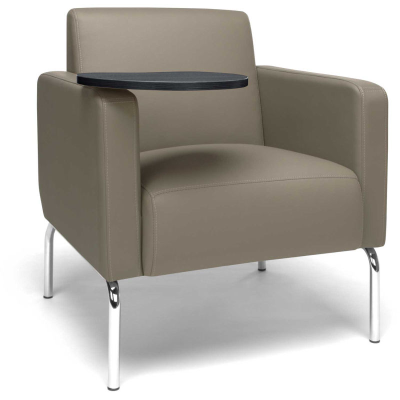 Ofm Triumph Tablet Arm Chair Taupe Office Furniture